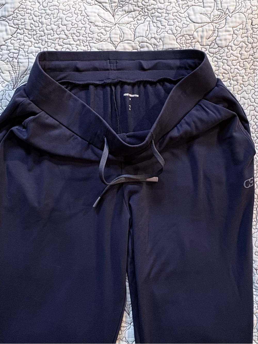 ☀️Cozy Earth Brushed Bamboo Jogger Pants Navy Blue Lounge Athleisure Sz M🧡 - Picture 6 of 11